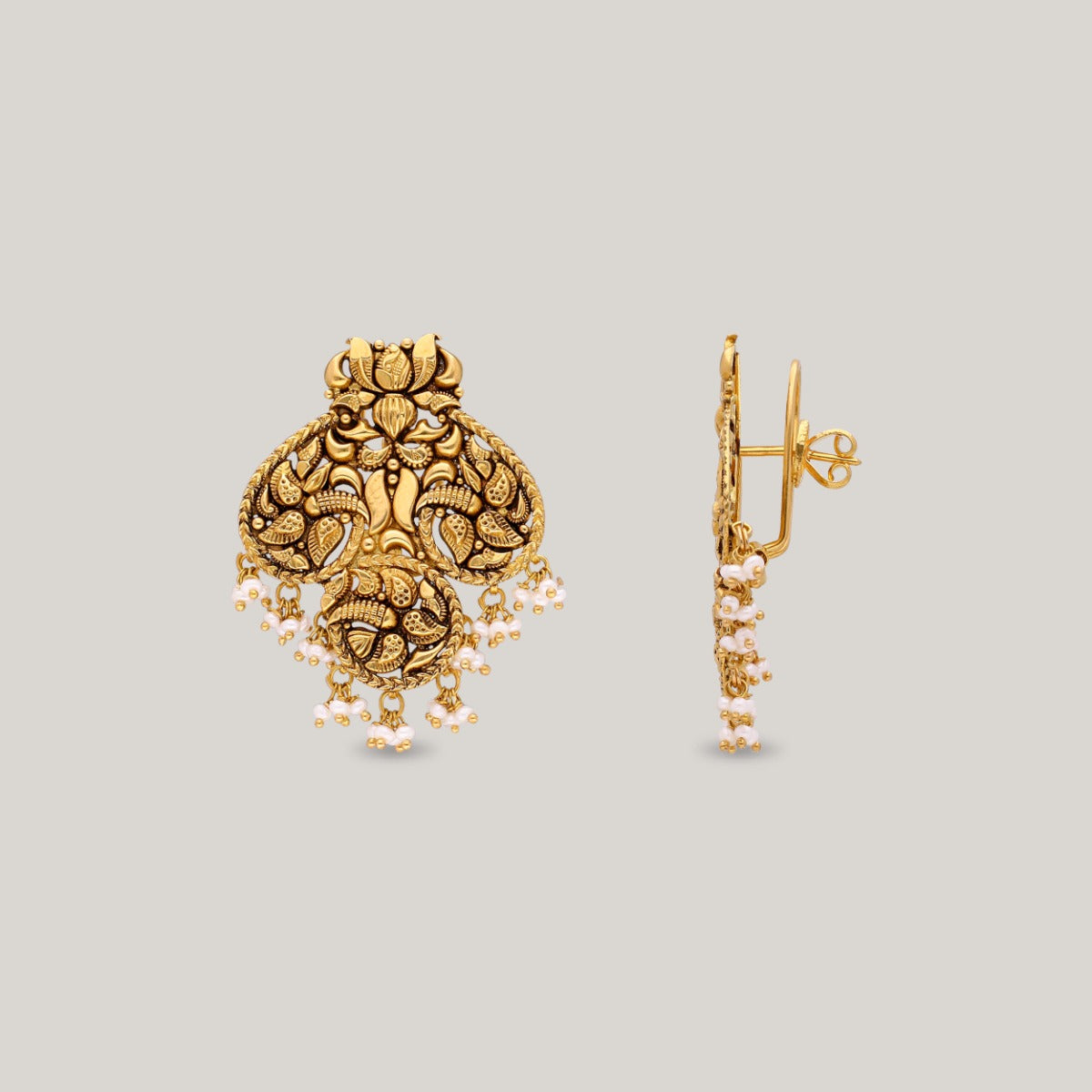 Opulent Glow Gold Earrings