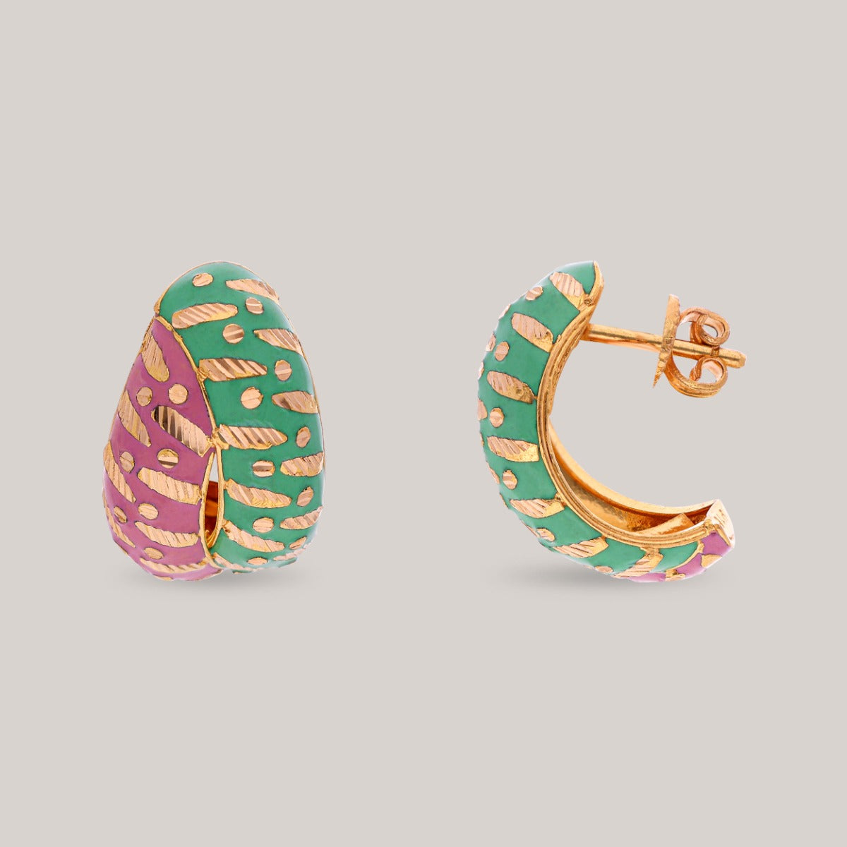 Retro Pop Gold Earrings