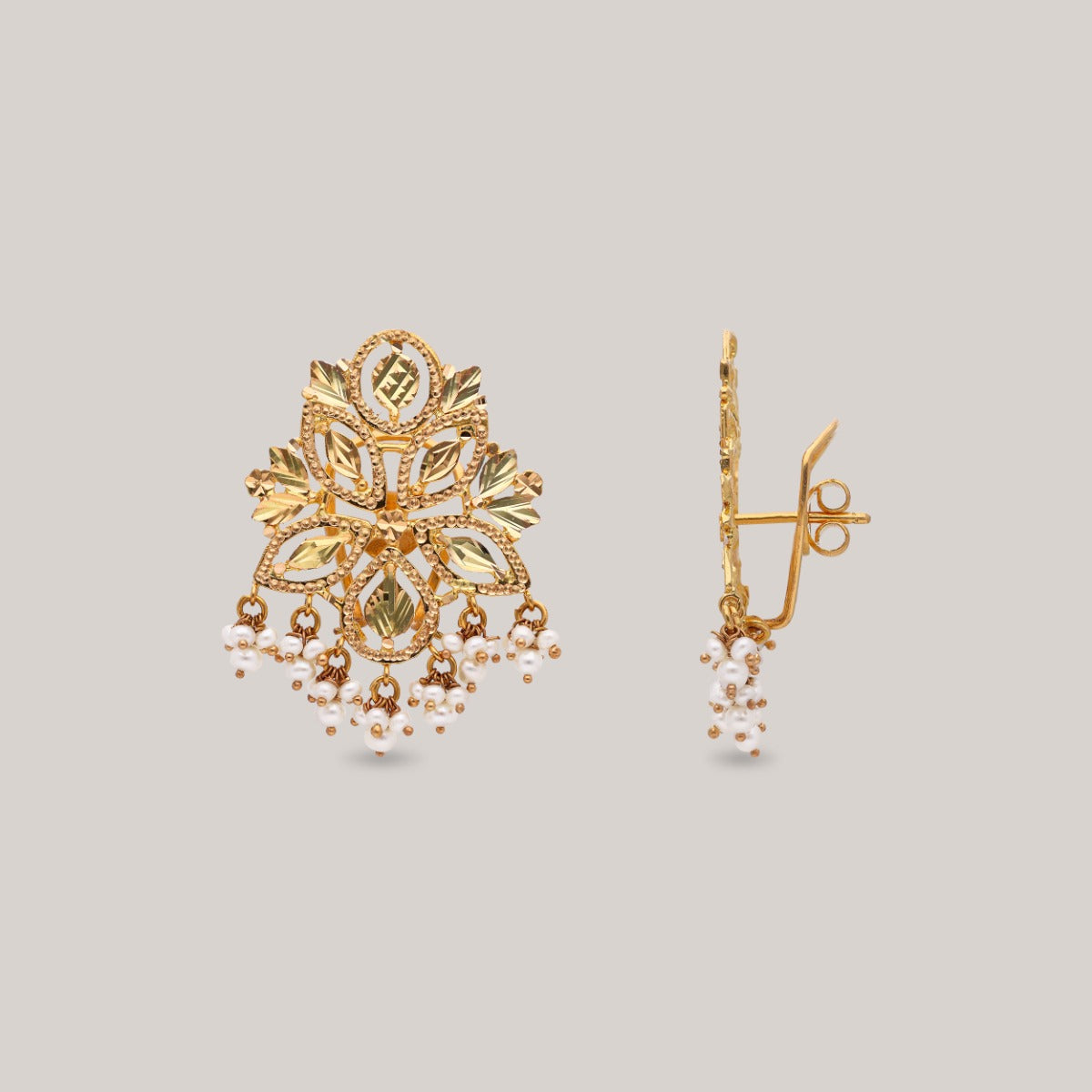 Celestial Grace Gold Earrings