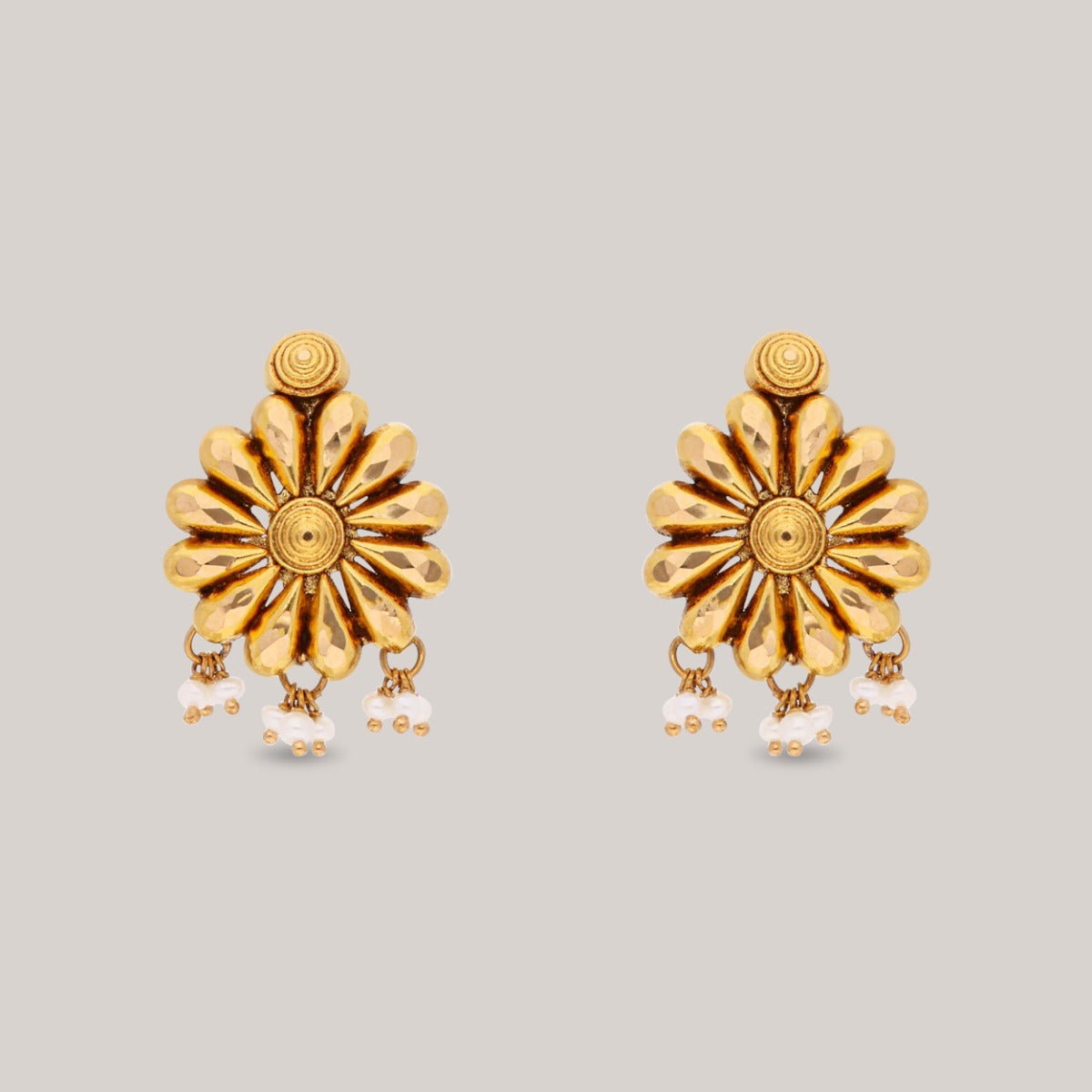 Sunflower Spark Gold Earrings