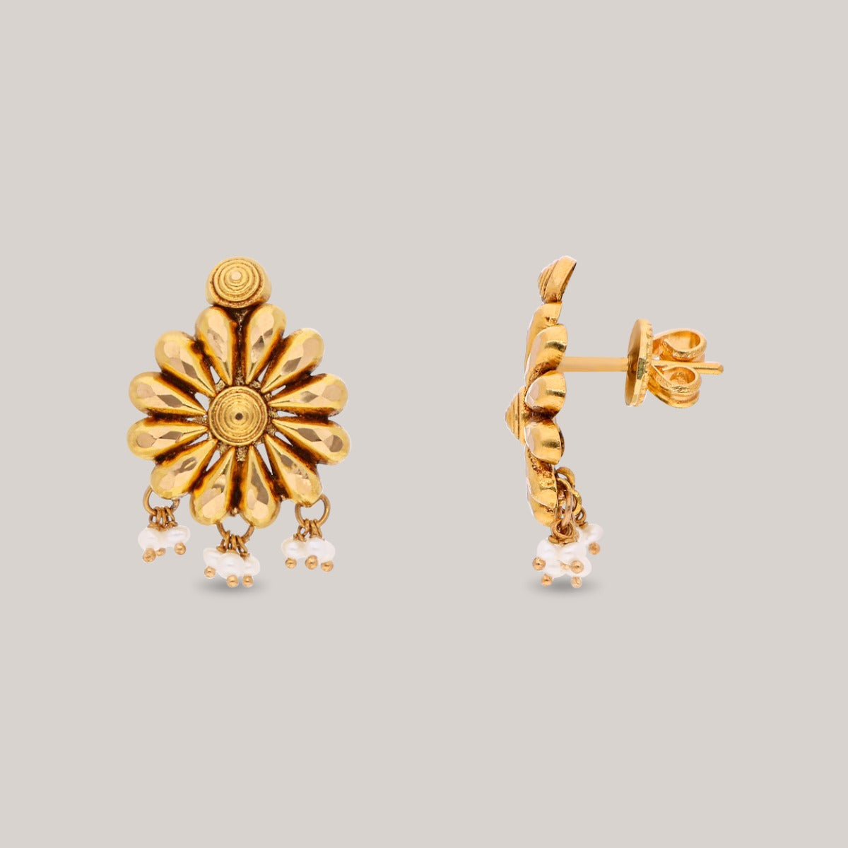 Sunflower Spark Gold Earrings