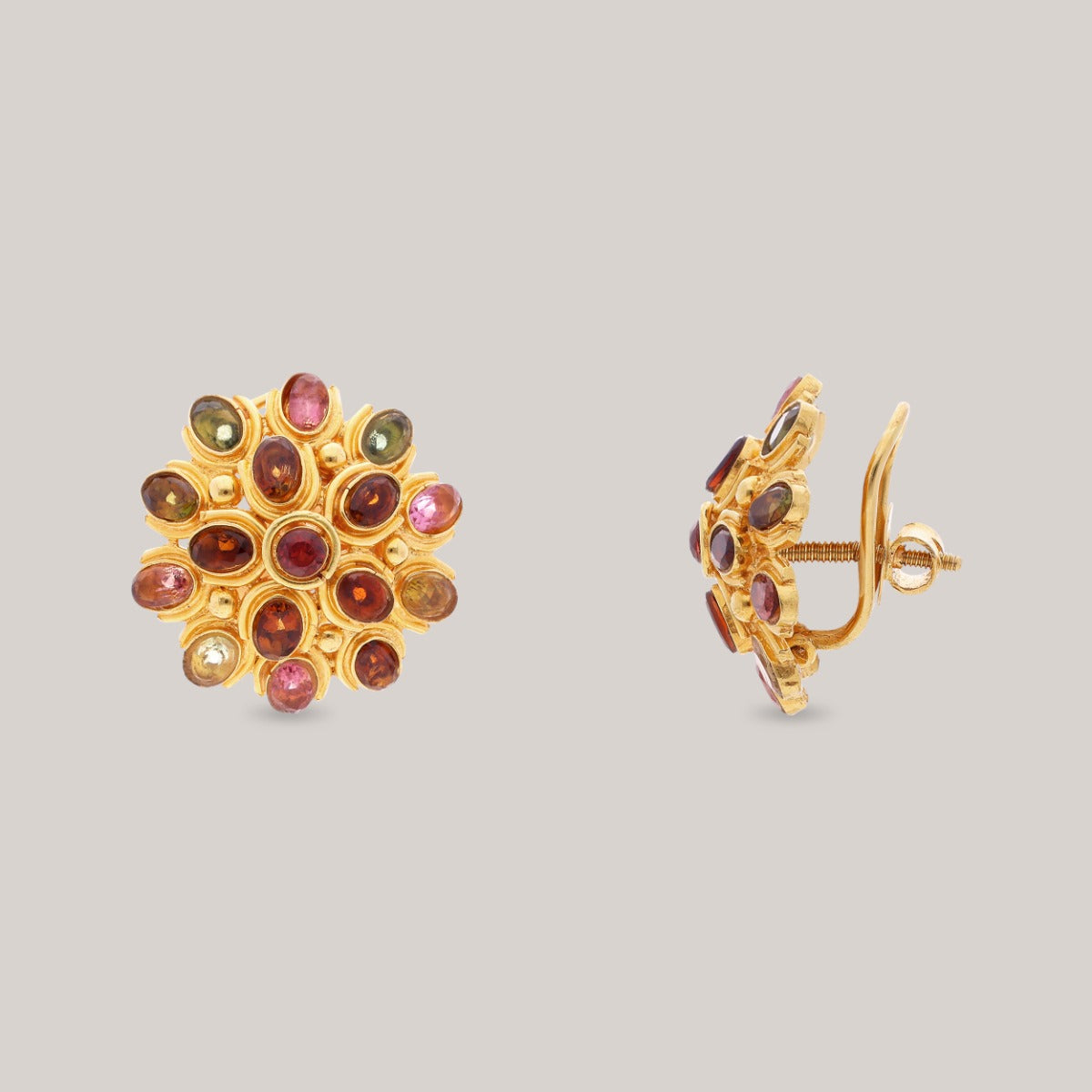 Gemstone Harmony Gold Earrings