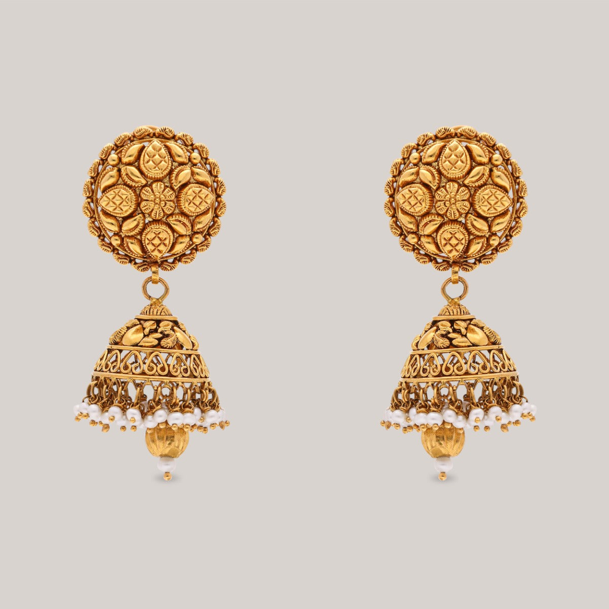 Temple Majesty Gold Jhumka