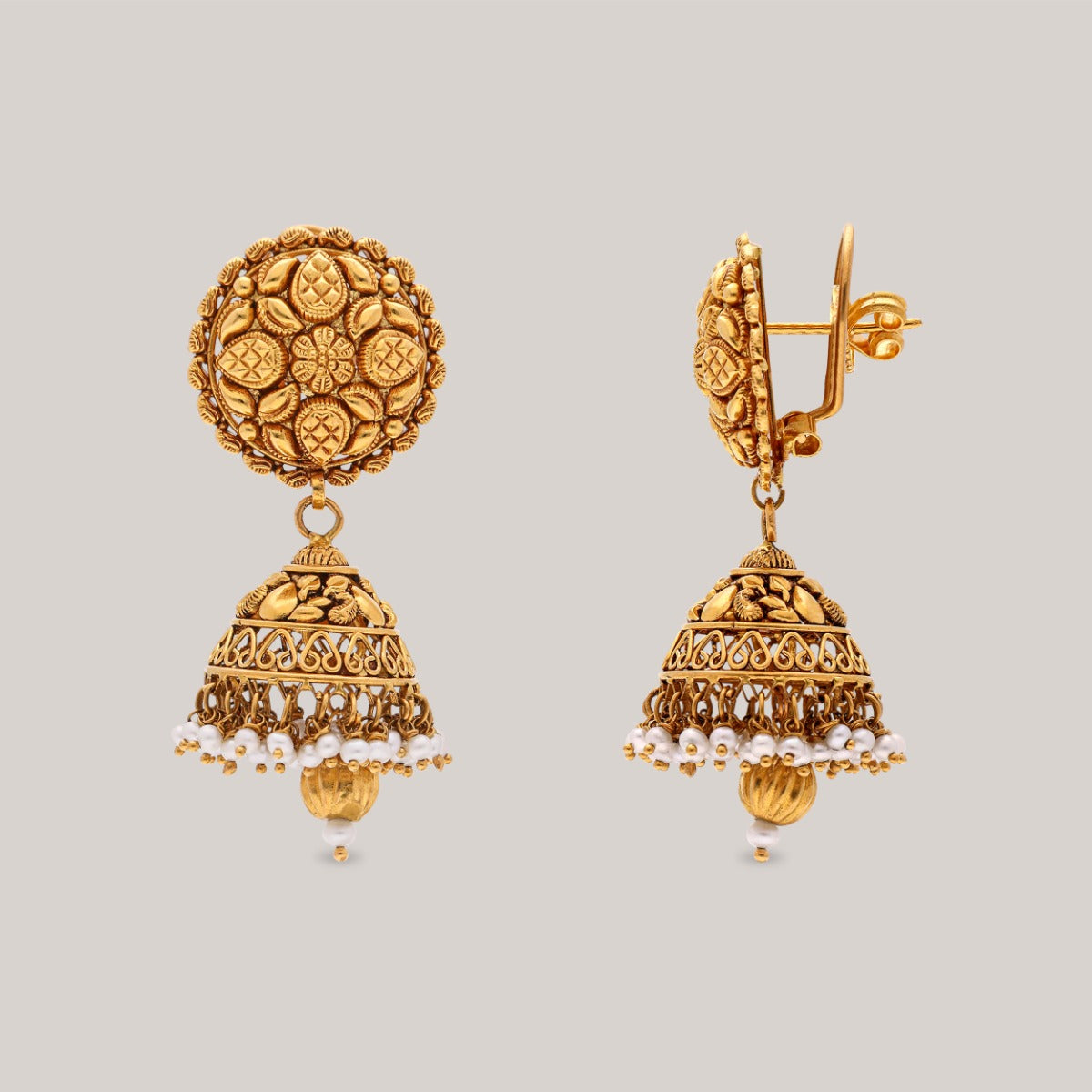 Temple Majesty Gold Jhumka