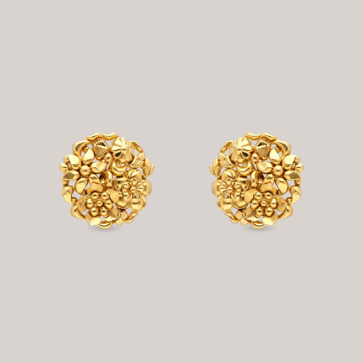 Sunlit Petals Gold Earrings