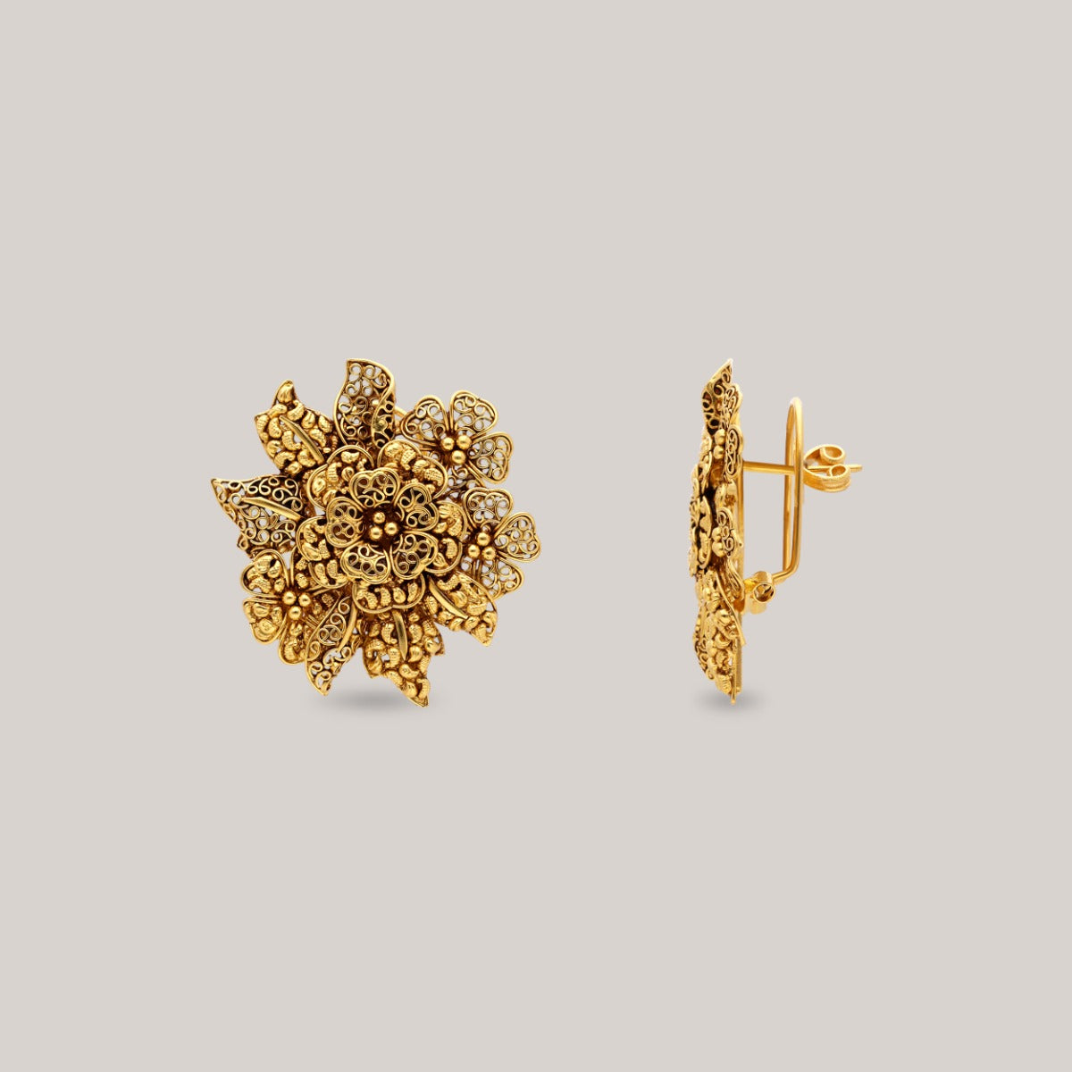 Mystic Petal Gold Earrings