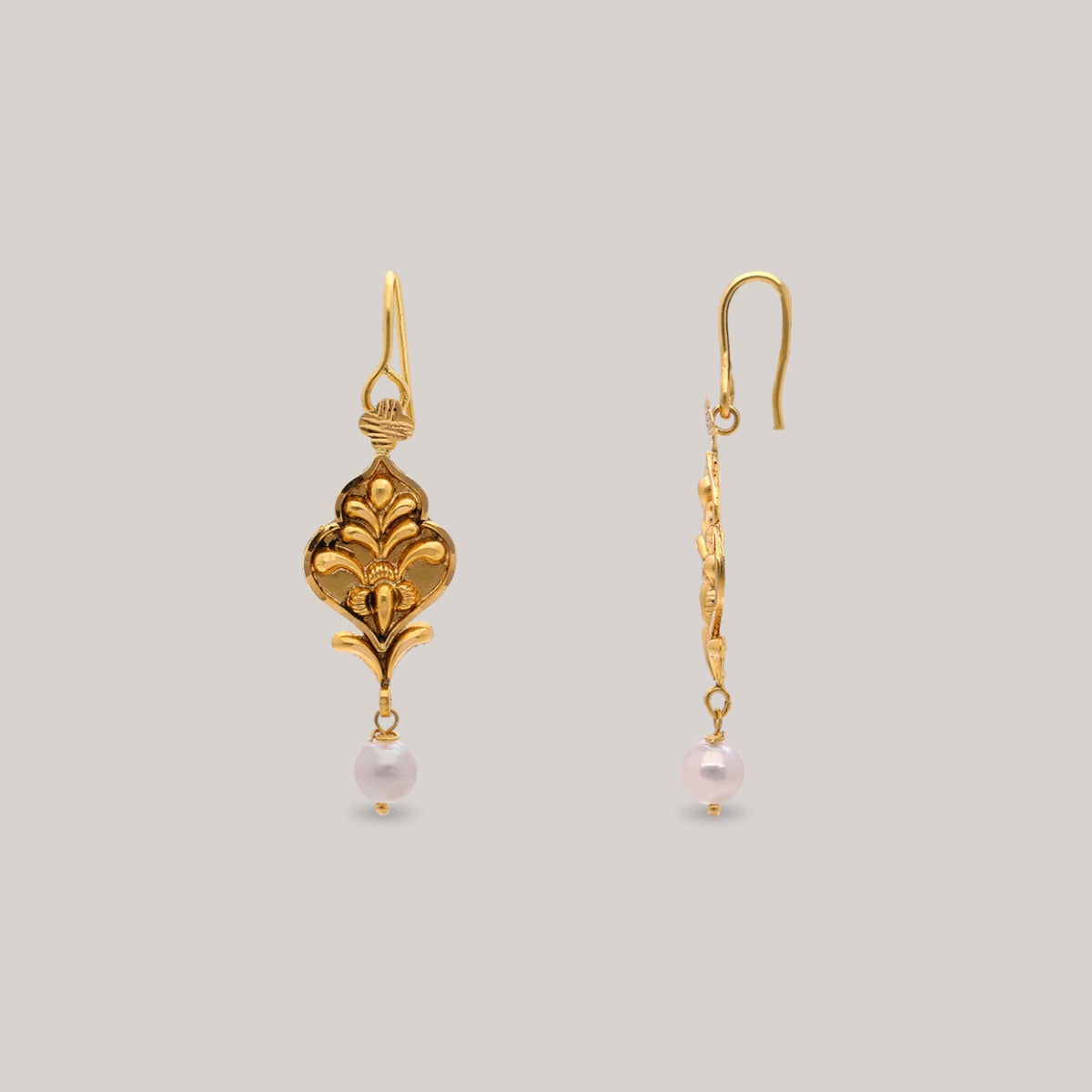 Florence Pearl Gold Earrings