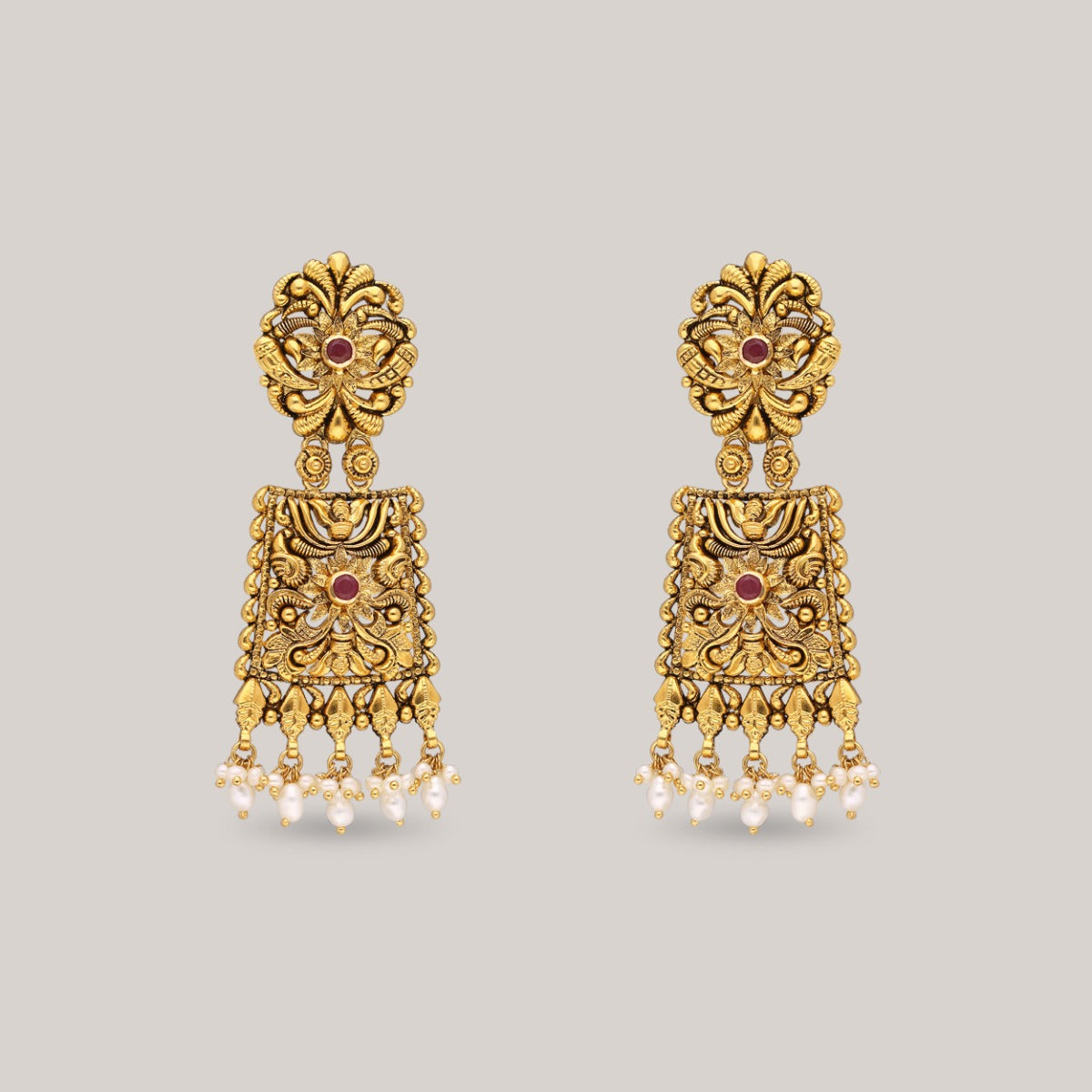 Temple Bloom Gold Earrings