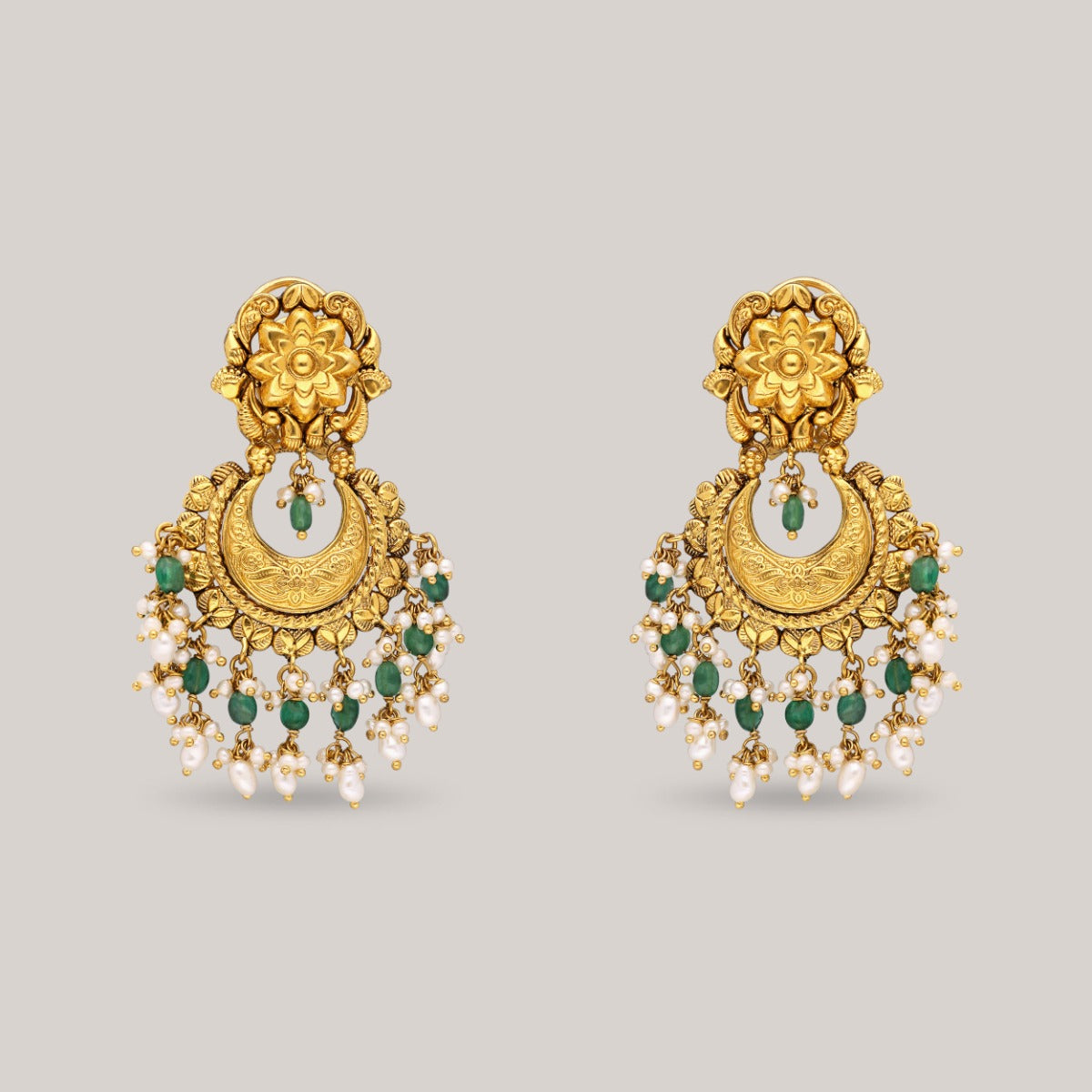Artisan Bloom Gold Chandbali