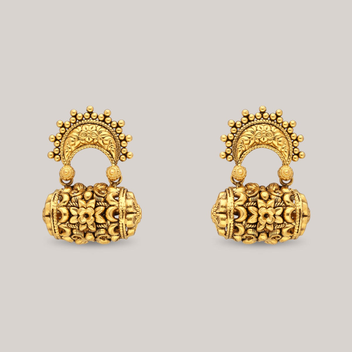 Ornate Glory Gold Earrings