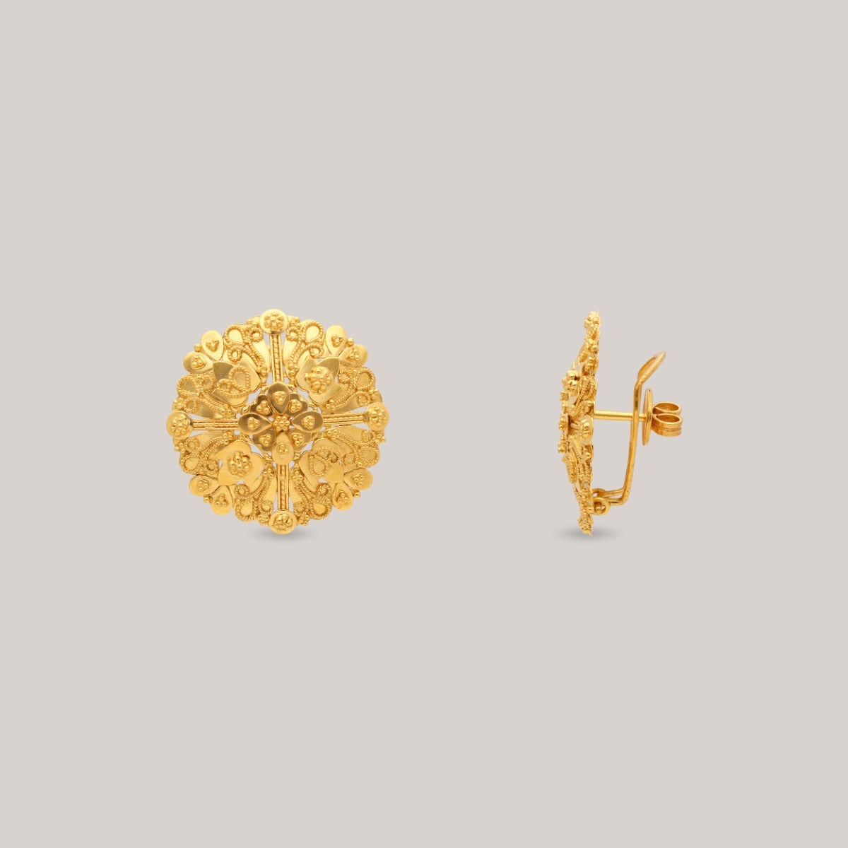 Sunlit Blossoms Gold Earrings