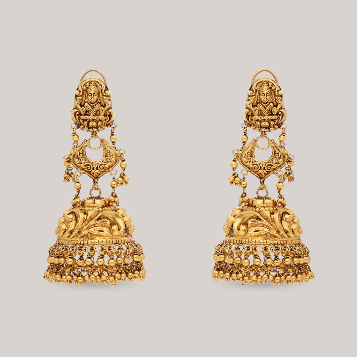 Antique Aura Gold Jhumka