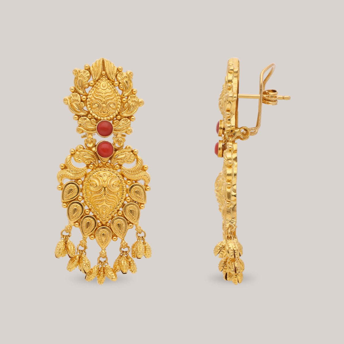 Ornate Filigree Gold Earrings