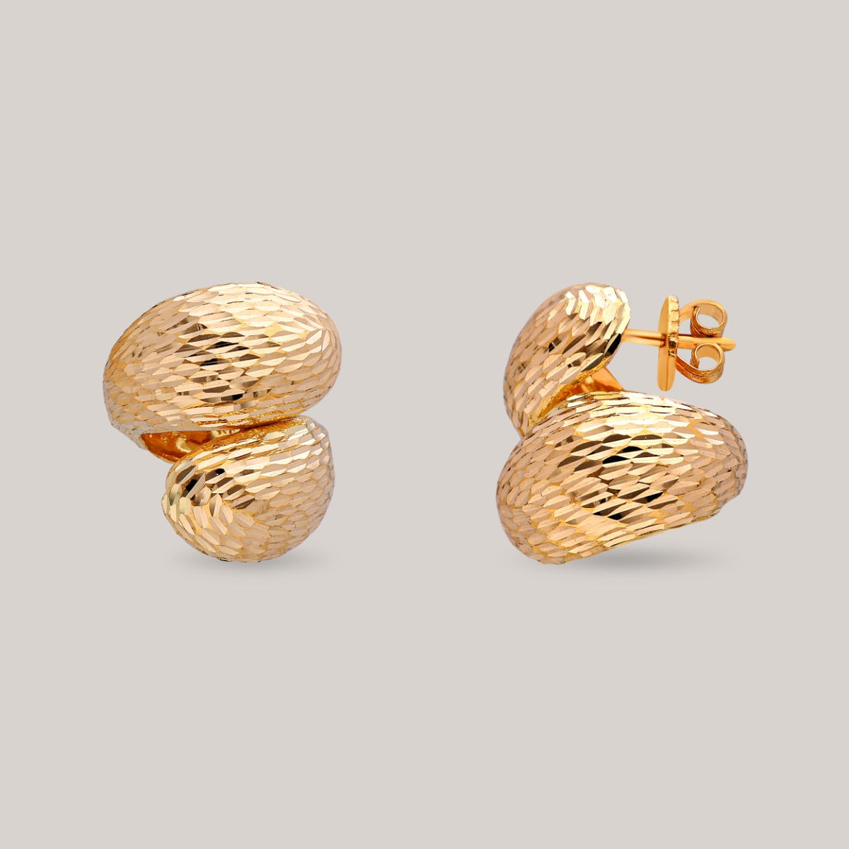 Sunlit Pebbles Gold Earrings