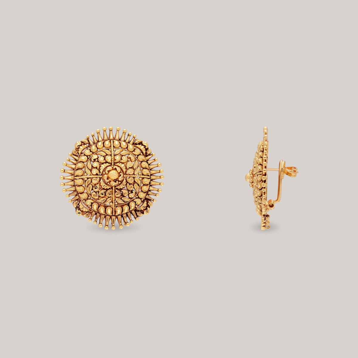 Heritage Chakra Gold Earrings