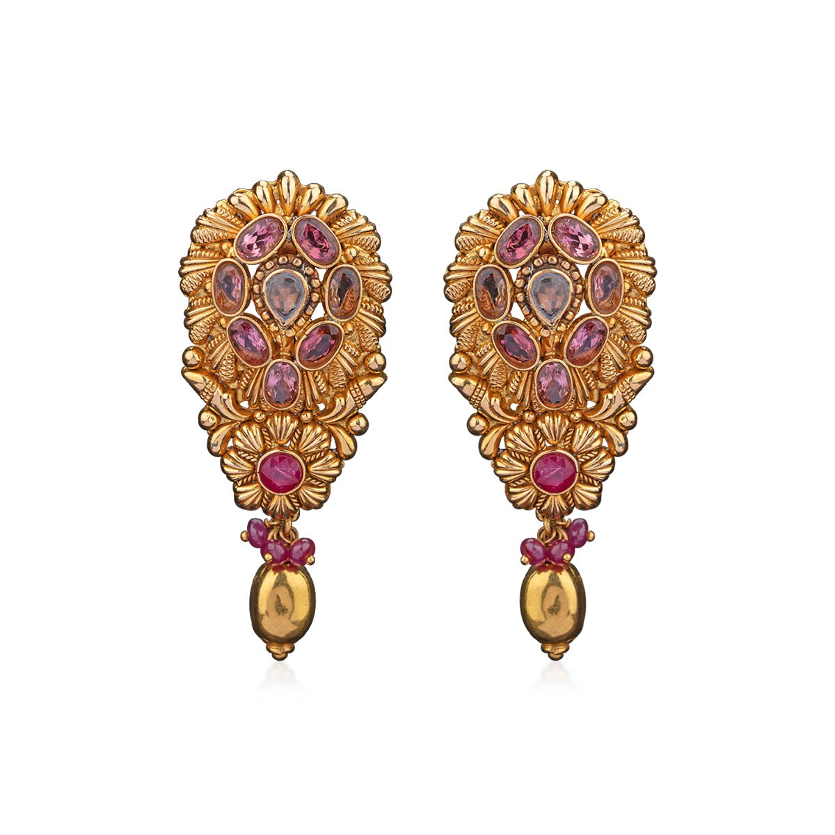 Begonias Floret Gold Earrings