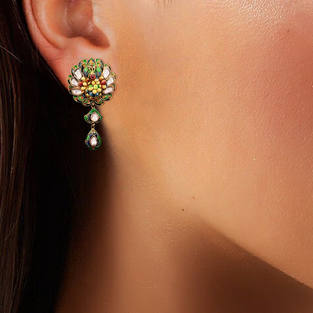 Bouquet Flush Gold Earrings