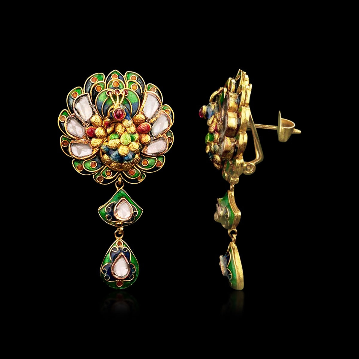 Bouquet Flush Gold Earrings