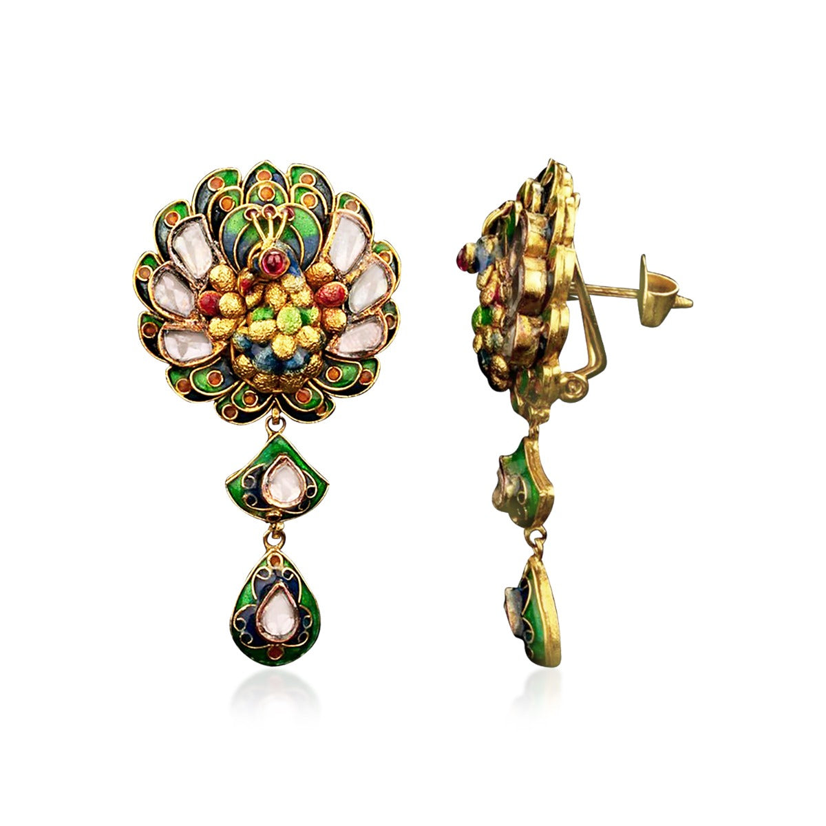 Bouquet Flush Gold Earrings