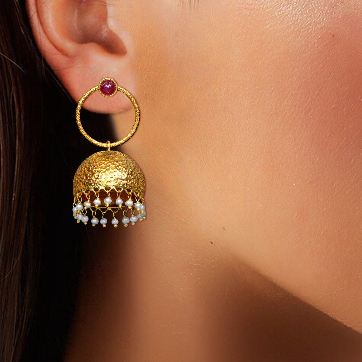 Ethnic Gold Jhumka