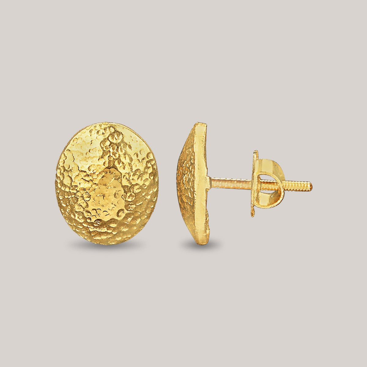 Opaque Circle Gold Earrings