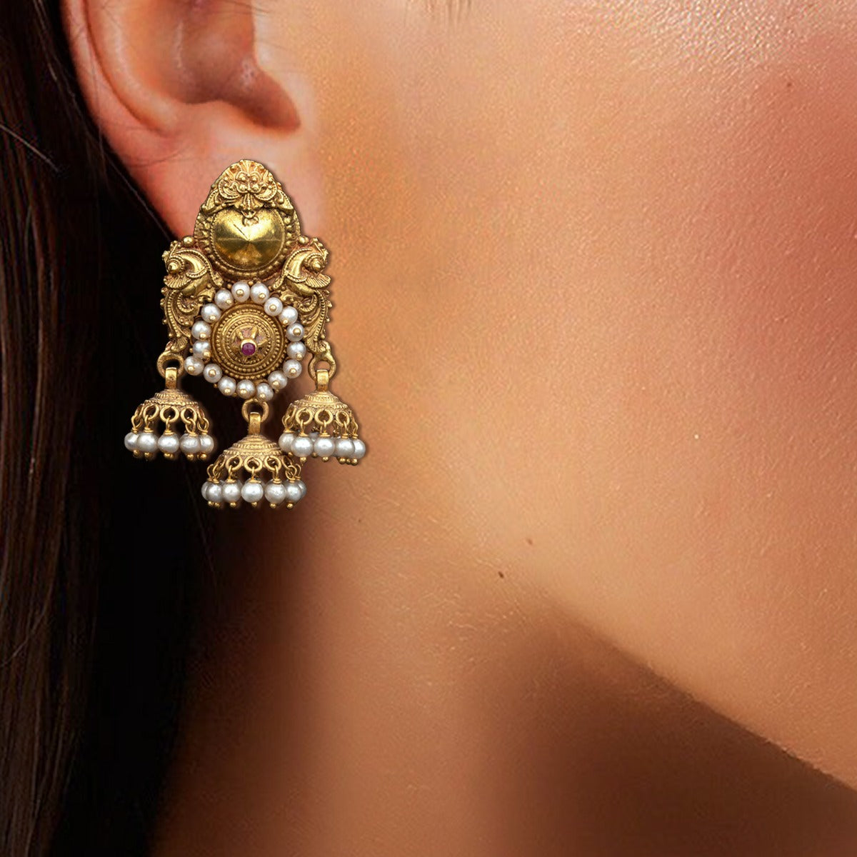 Temple Gold Earrings