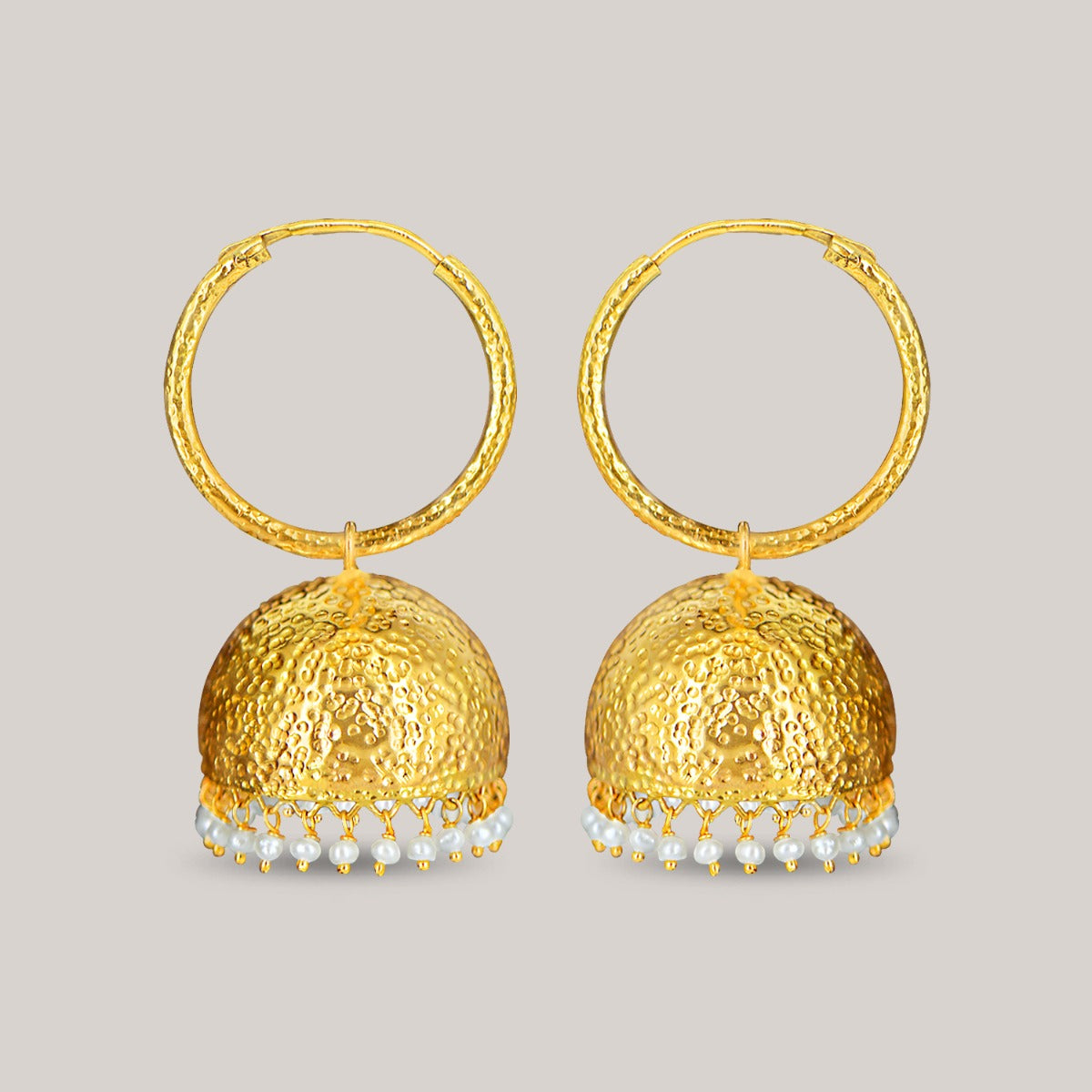 Golden Solid Dome Gold Jhumka