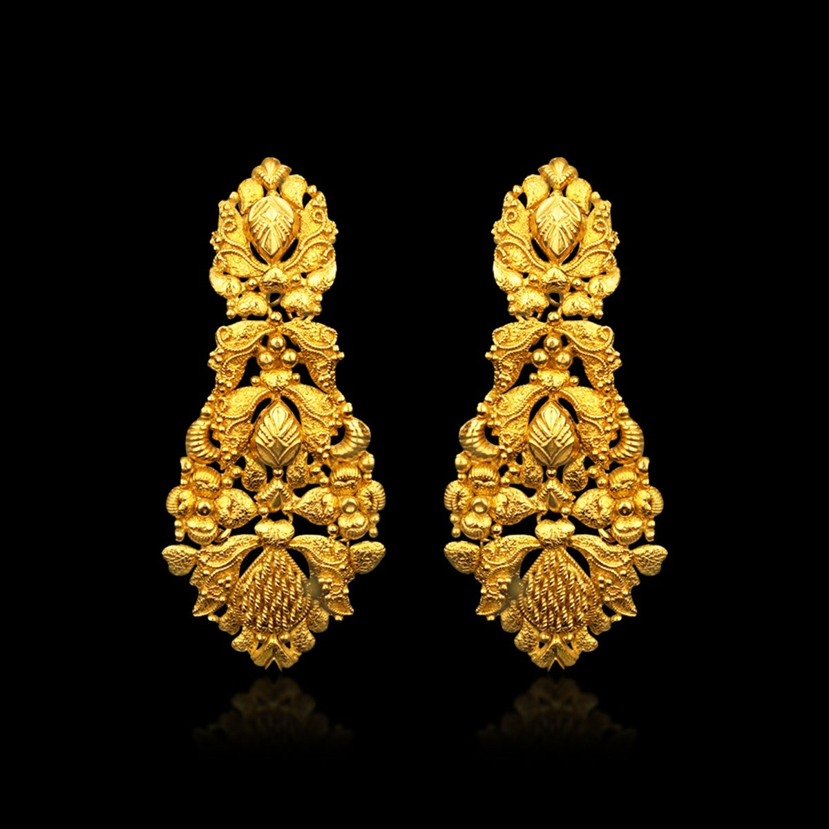 Traditional Tribal Gold Earrings