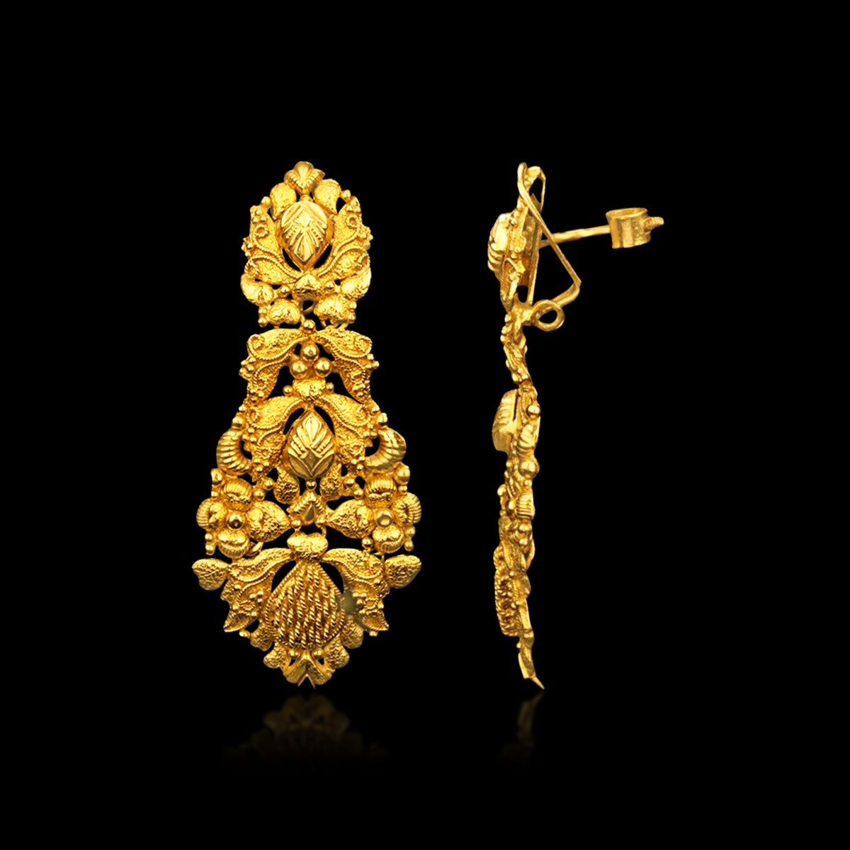 Traditional Tribal Gold Earrings