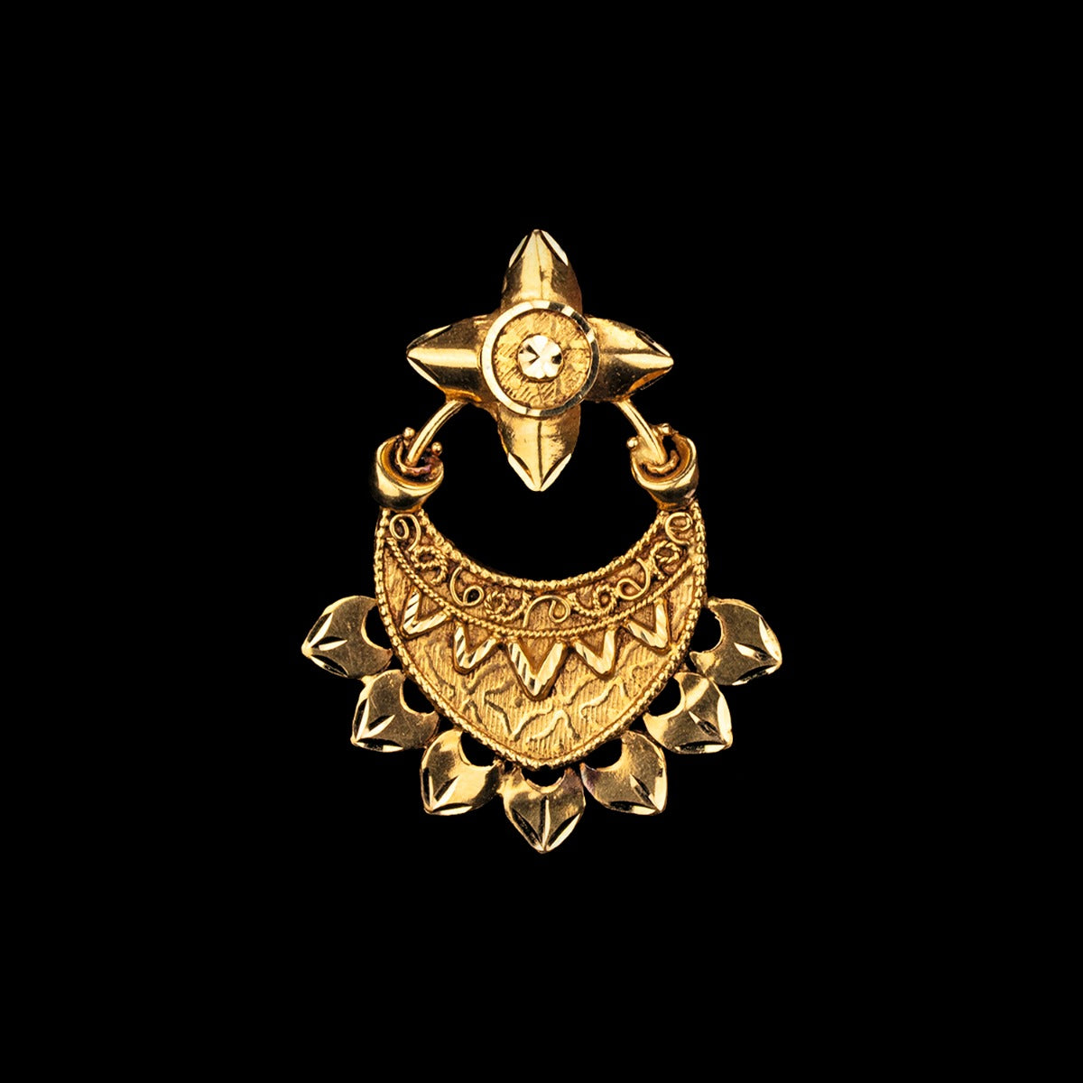 Folk Tribe Gold Pendant