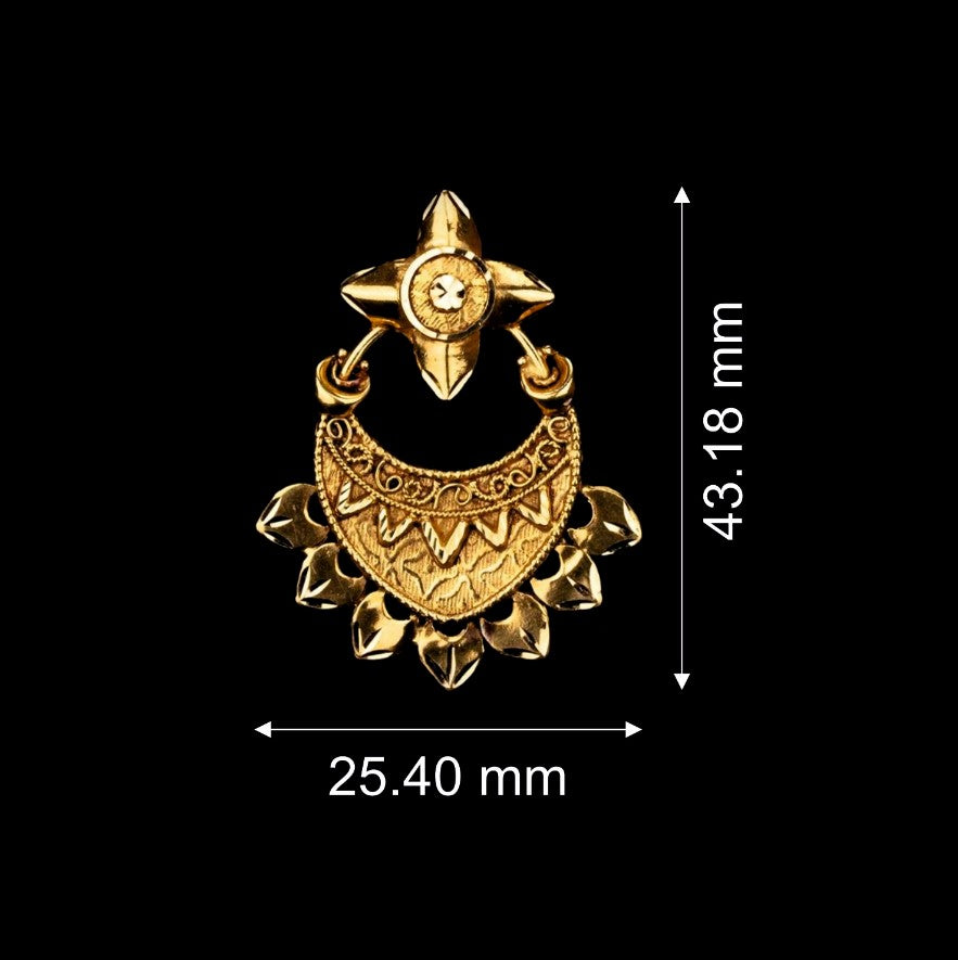 Folk Tribe Gold Pendant