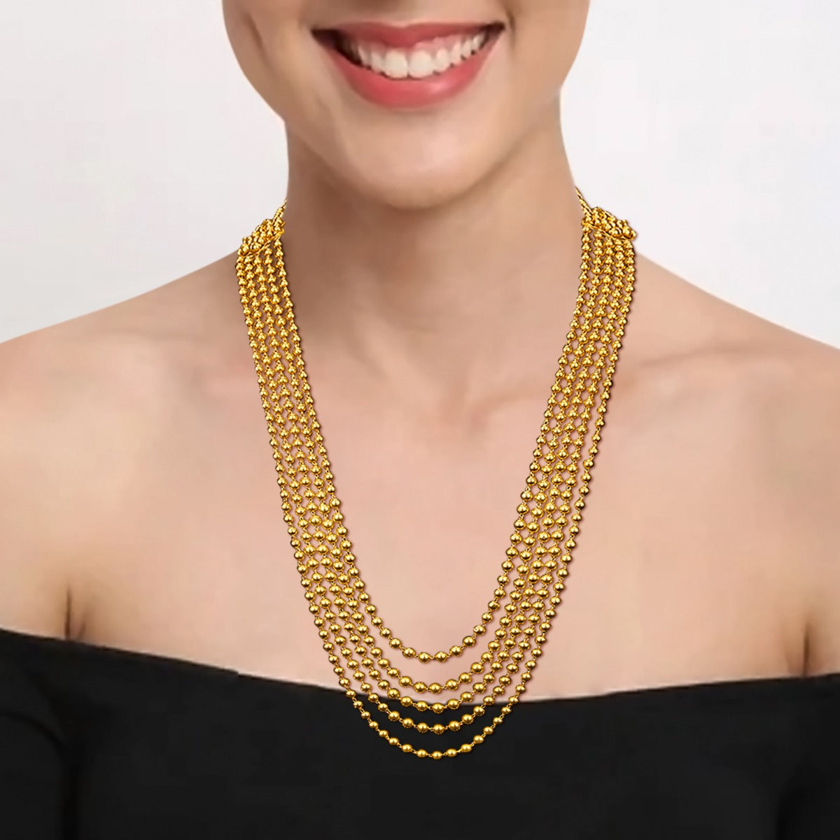 Dainty Temple Gold Necklace