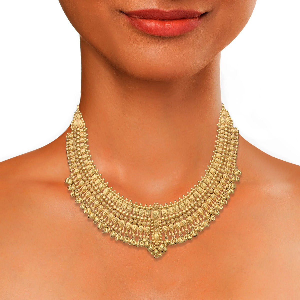 Boat Wide Gold Necklace