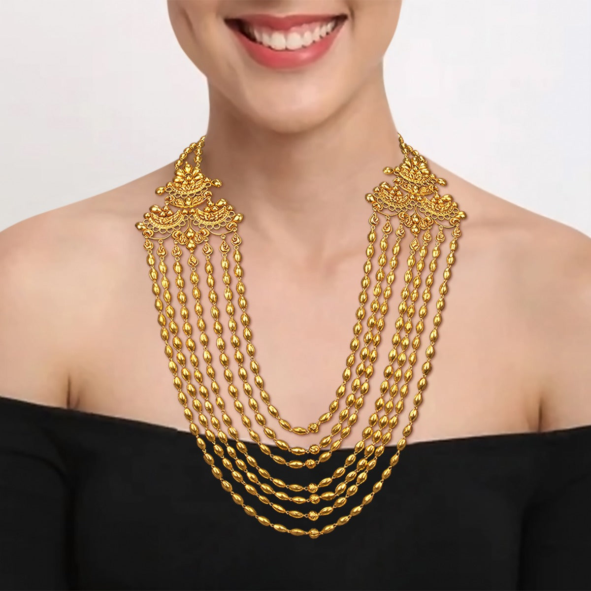 Seven Seas Long Gold Necklace