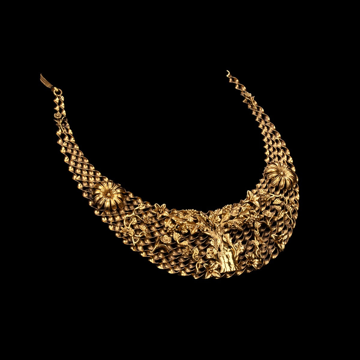 Bent Boat Gold Necklace