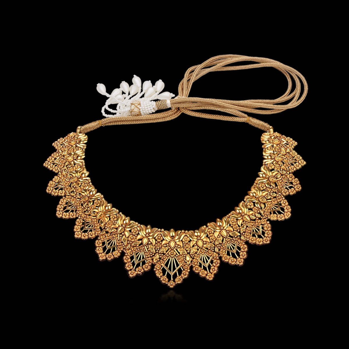 Spoke Mash Gold Necklace