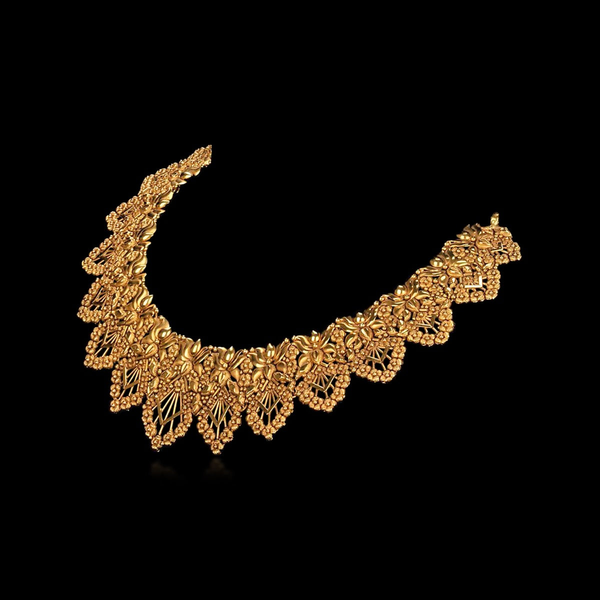 Spoke Mash Gold Necklace