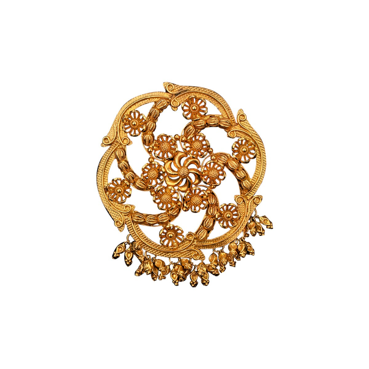 Orange Dimension Gold Pendant