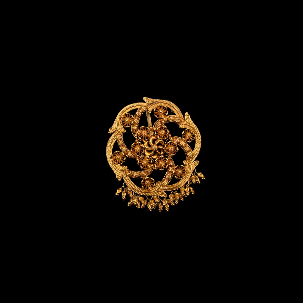 Orange Dimension Gold Pendant