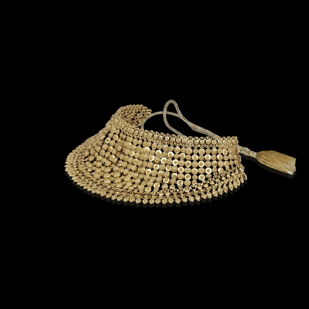 Yellow Gold Dotted Choker