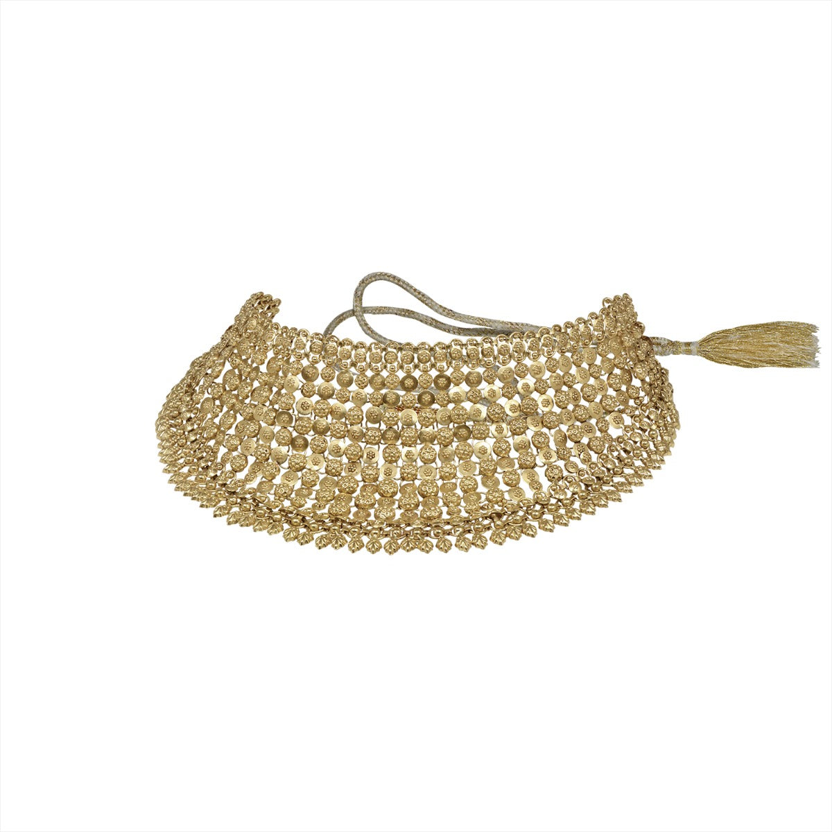 Yellow Gold Dotted Choker