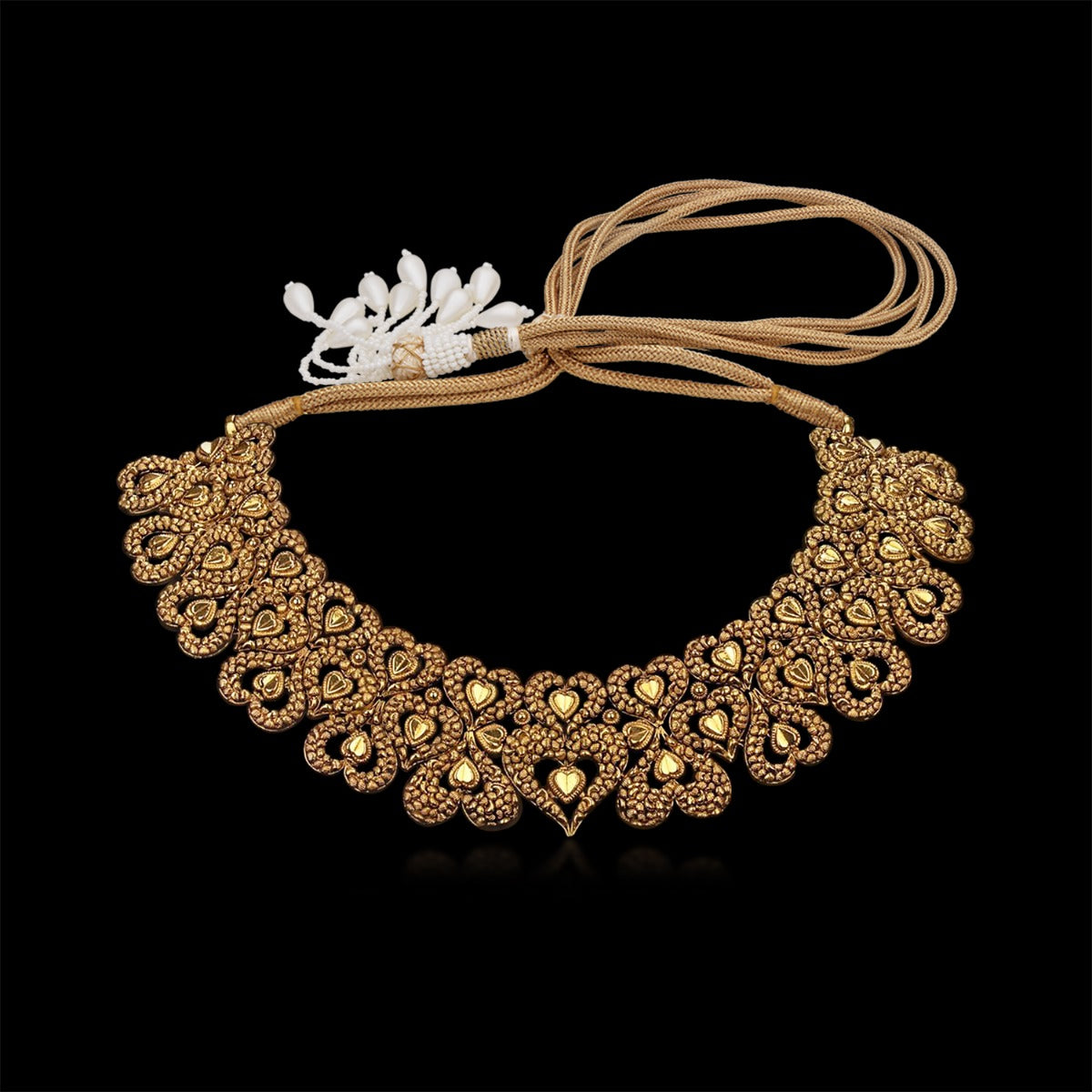 Hearty Art Gold Necklace