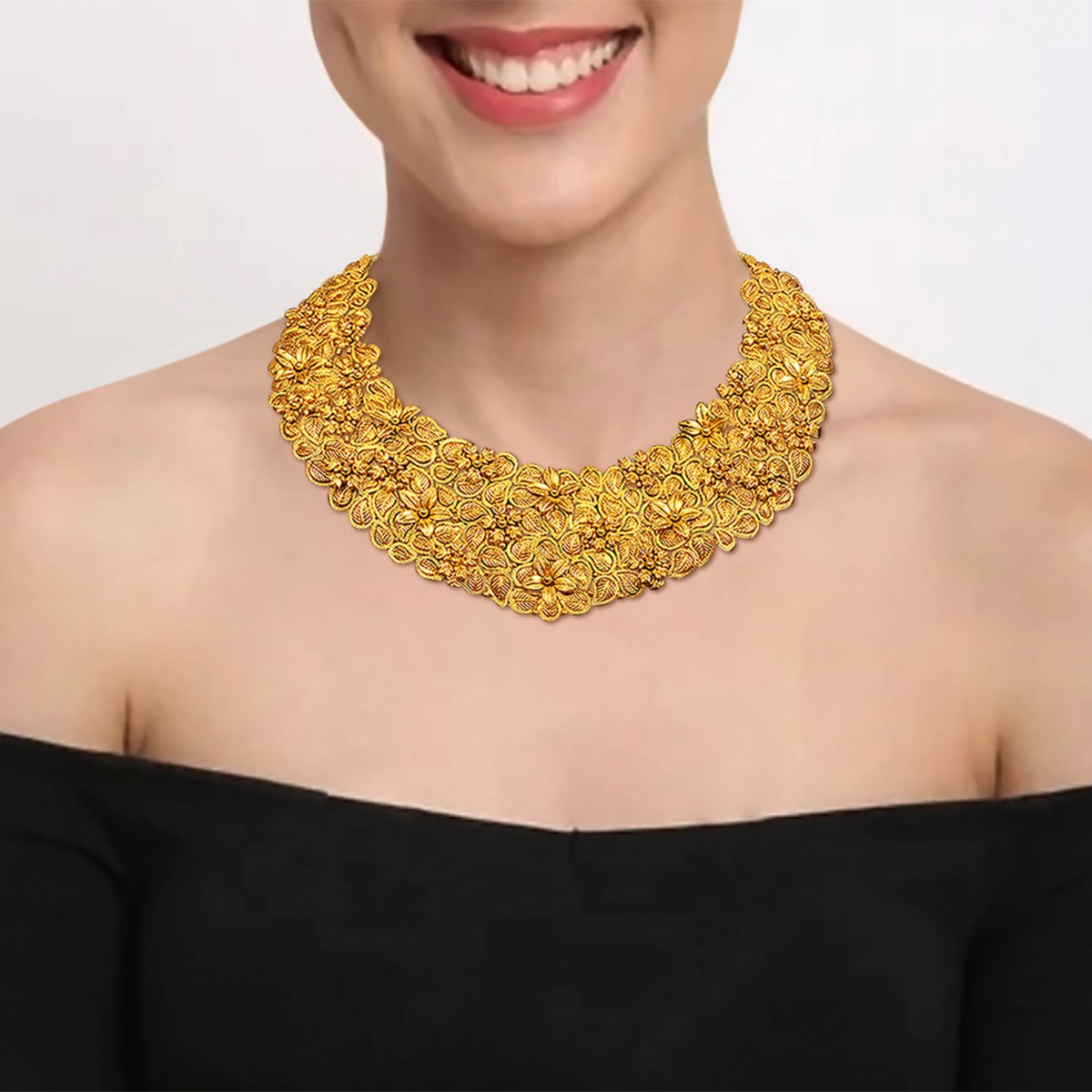 Floral Motif Necklace