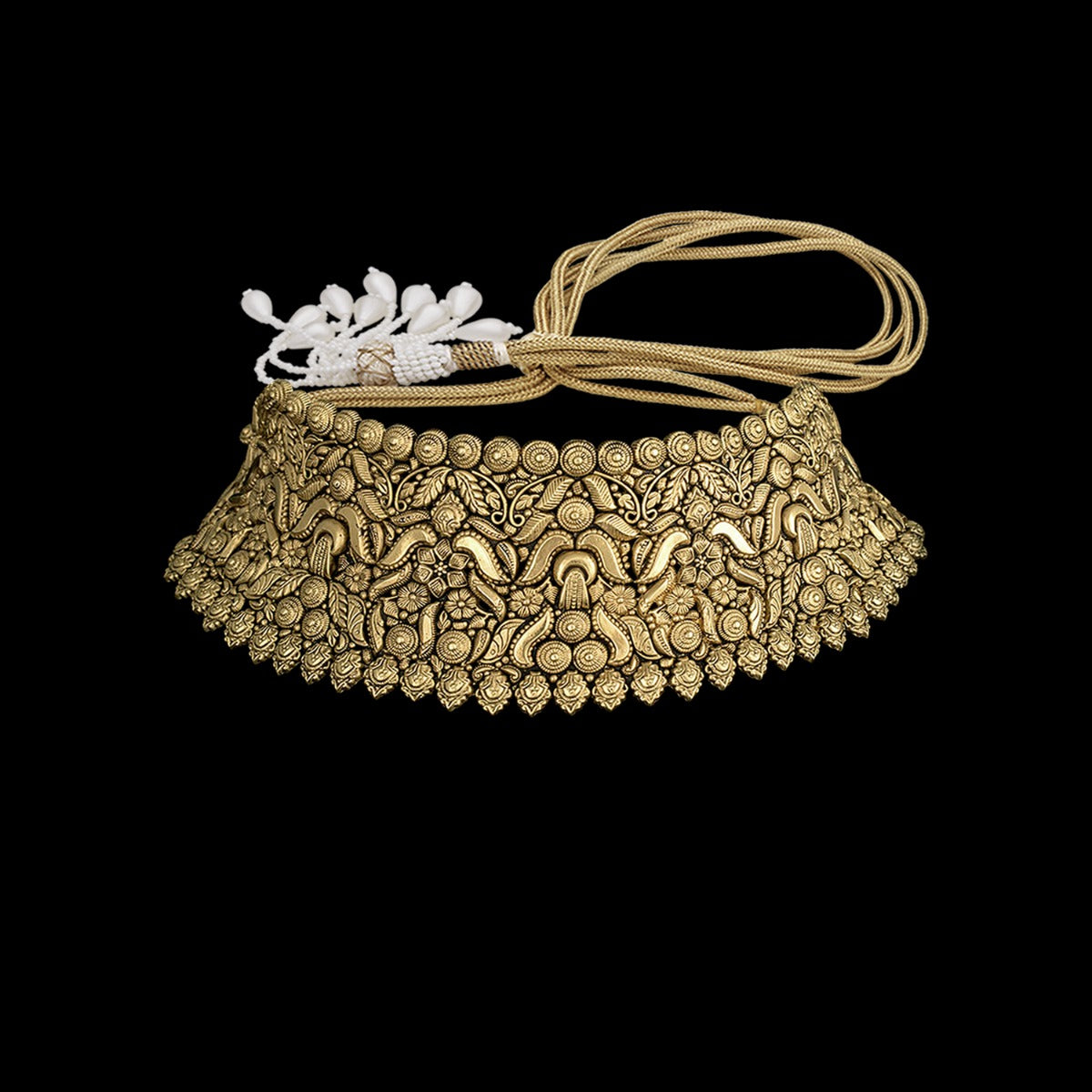 Theo Leaf Bunch Gold Choker