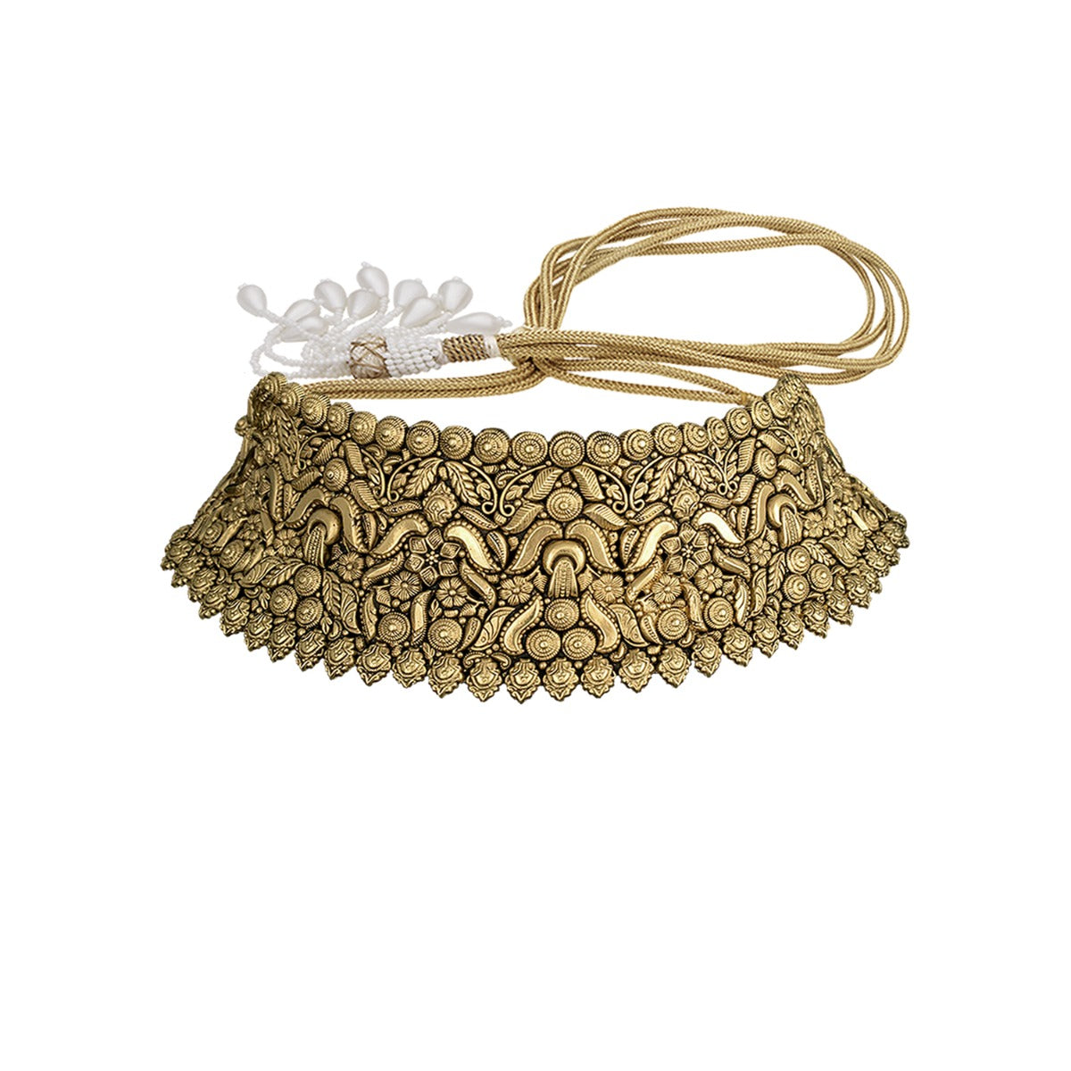 Theo Leaf Bunch Gold Choker