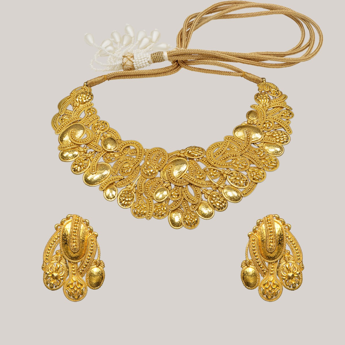 Gold Bubble Necklace Set