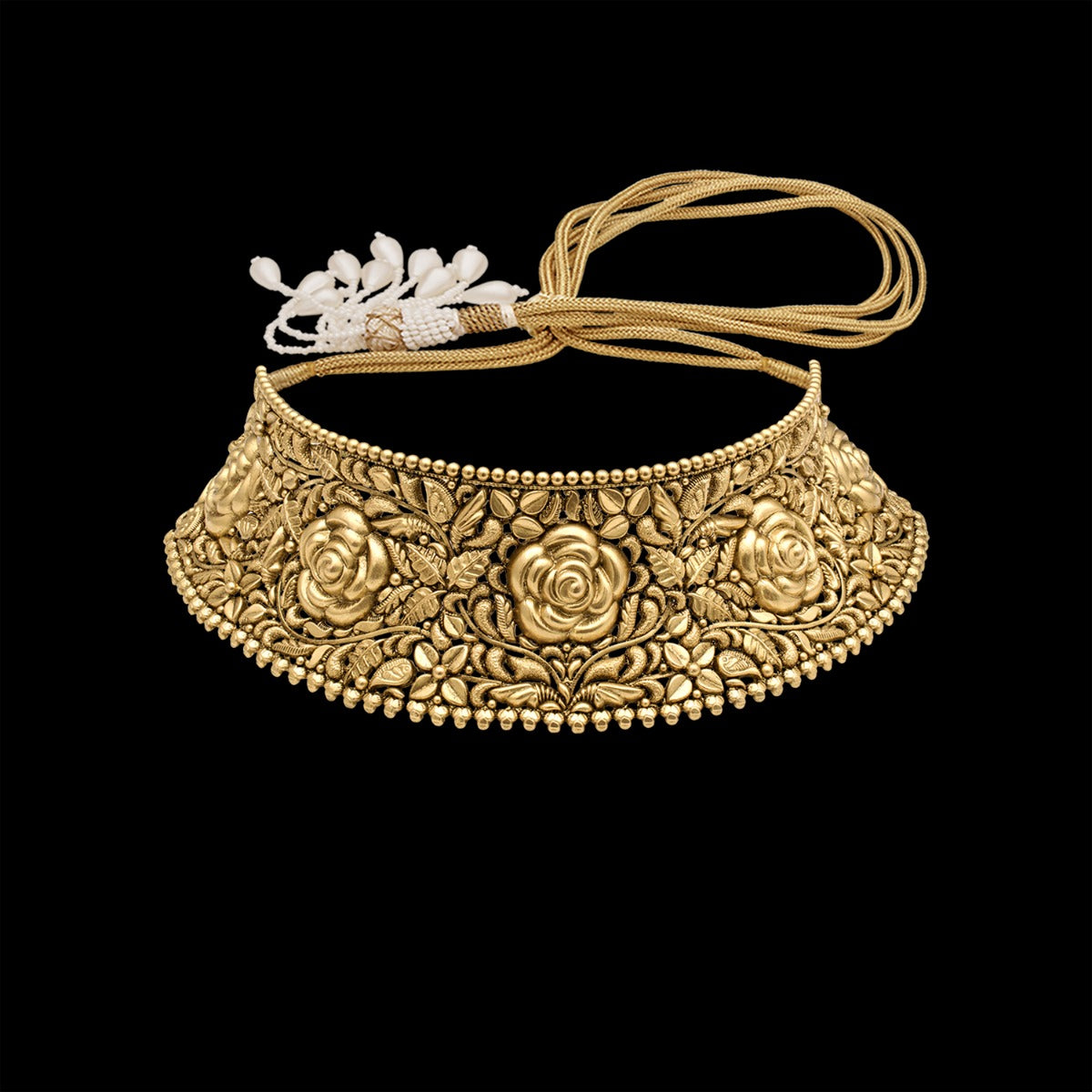 Floral Dusk Gold Choker Set
