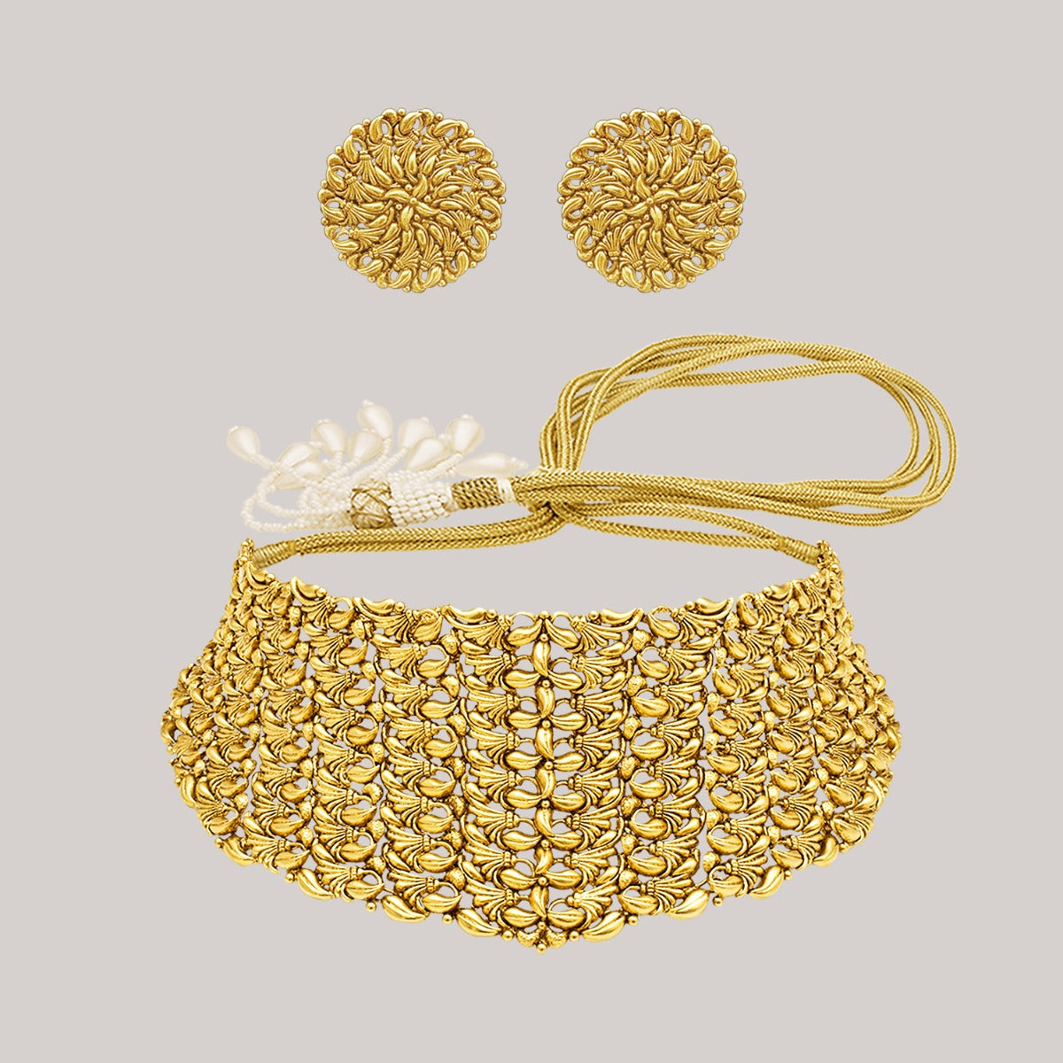 Contemporary Gold Choker Set