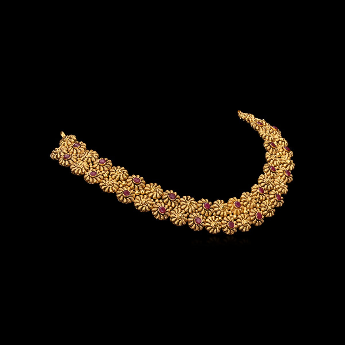Red Pots Gold Necklace