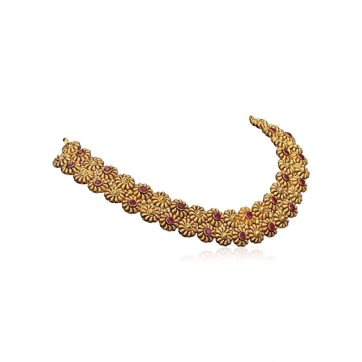 Red Pots Gold Necklace